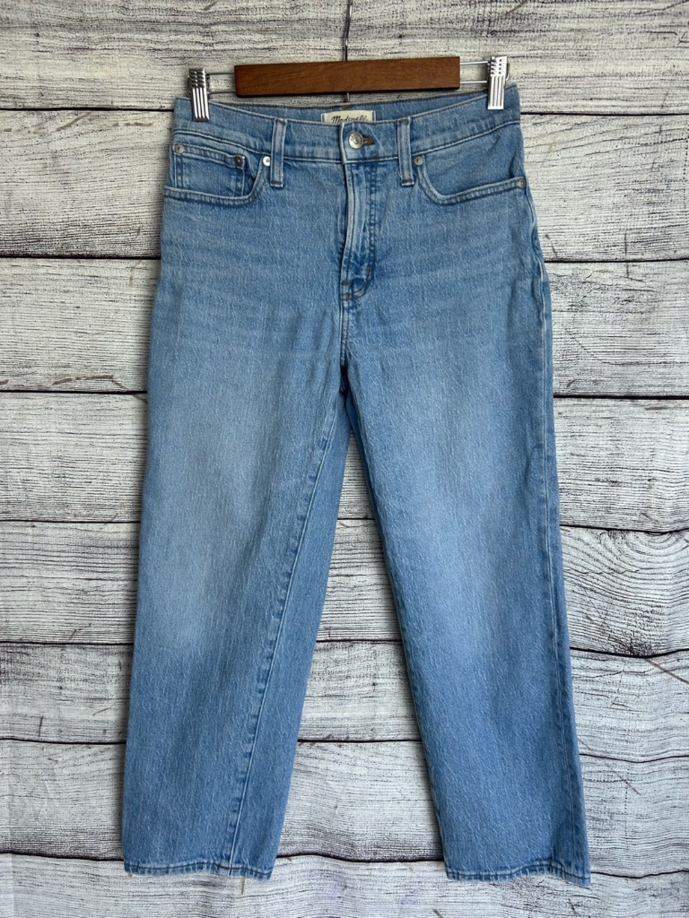 Madewell The Perfect Vintage Straight Jean in Hoye Wash size 26P - Picture 5 of 14